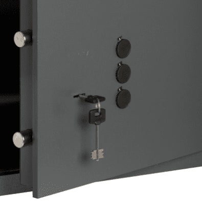 Cassaforte con chiave e combinazione meccanica art. 82210 CISA 490(L)x250(P)x360(H) mm, 2 cat. orizz - HD casa