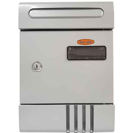 Cassetta postale in acciaio Luxury Cardinale cm 204x65x290h - argento - HD casa