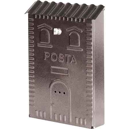 Cassetta postale Rustica casetta con tegole mm 270x100x400h - ramata — MADE IN Italy - HD casa