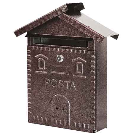 Cassetta postale Rustica casetta mm 280x90x350h - nera — MADE IN Italy - HD casa