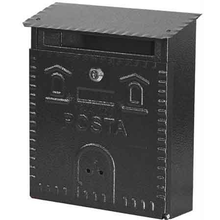 Cassetta postale Rustica mm 230x90x290h - nera — MADE IN Italy - HD casa