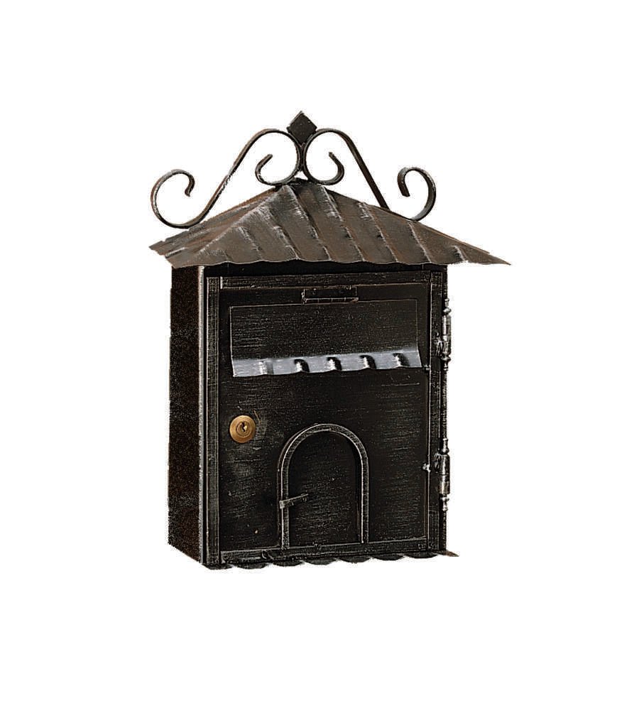 Cassetta postale Rustica residence mm 300x100x360h - nera — MADE IN Italy - HD casa