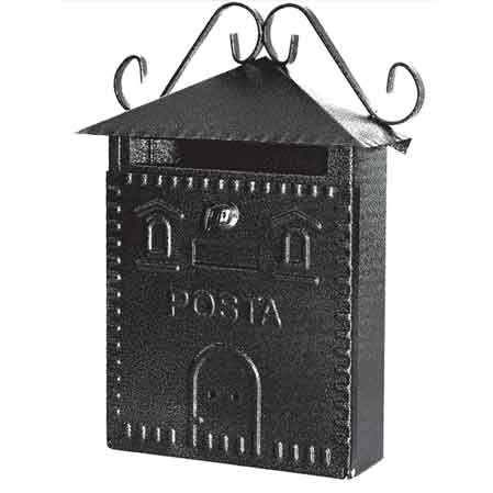 Cassetta postale Rustica residence mm 300x100x360h - nera — MADE IN Italy - HD casa