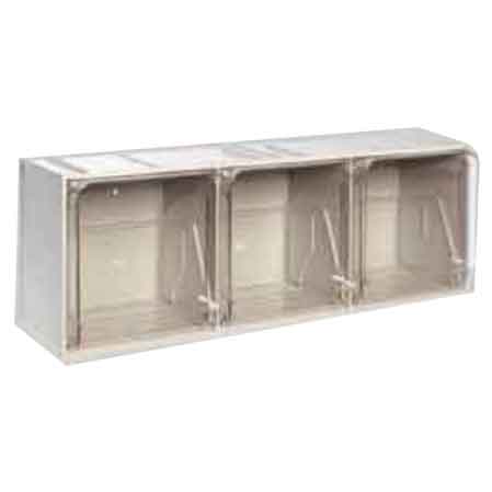 Cassettiera con cassetti basculanti crystal box 2 cassetti - mm 600x240x300h - grigio — Mobil Plastic - HD casa