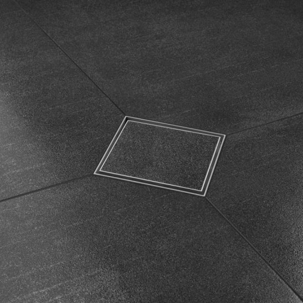 Chiusino 13x13 con portapiastrella per doccia a pavimento + guaina 1mq — Stamplast - HD casa