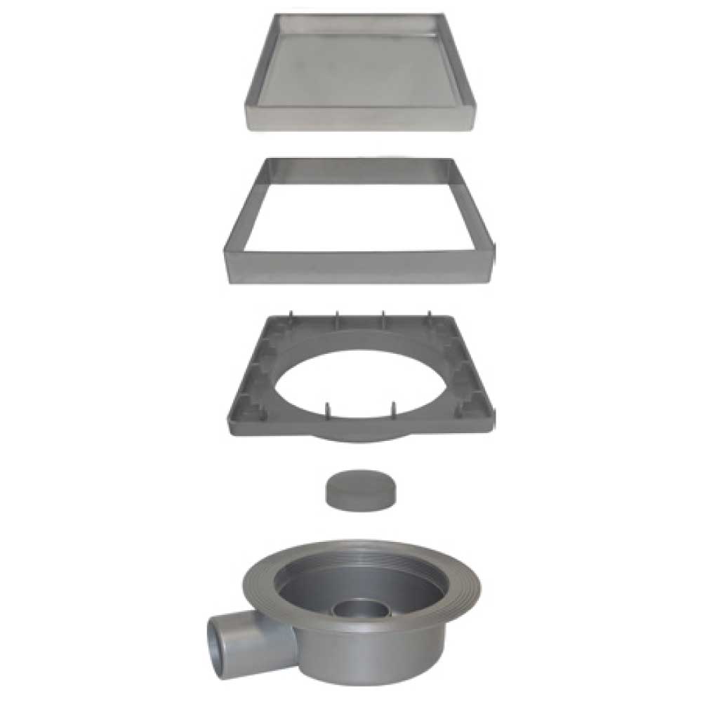 Chiusino 13x13 con portapiastrella per doccia a pavimento + guaina 1mq — Stamplast - HD casa