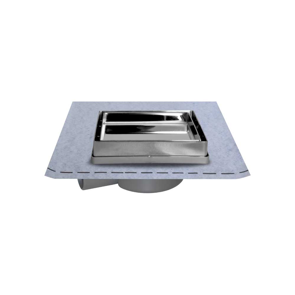 Chiusino 13x13 con portapiastrella per doccia a pavimento + guaina 1mq — Stamplast - HD casa