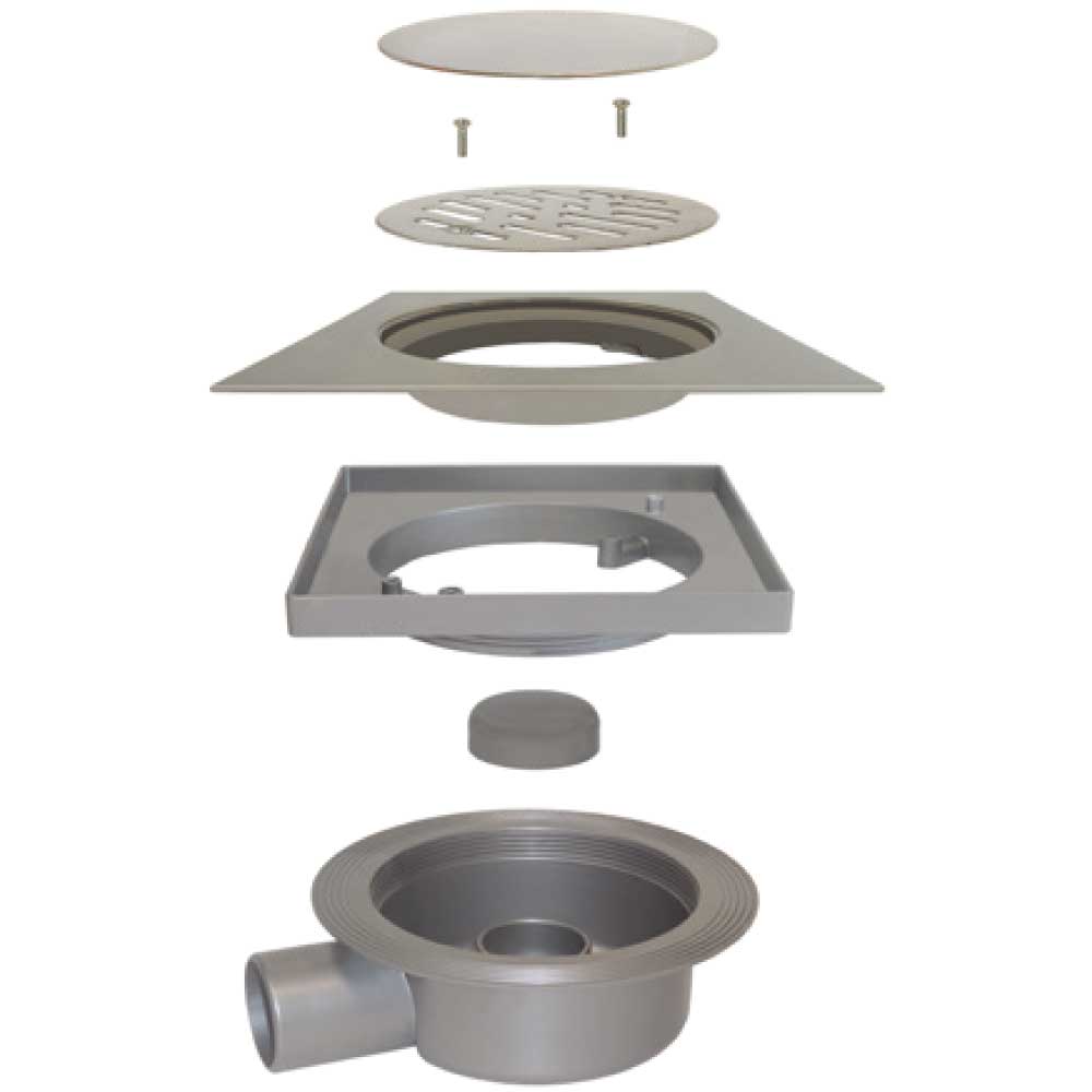 Chiusino 15x15 con piletta avvitabile per doccia a pavimento + guaina 1mq — Stamplast - HD casa