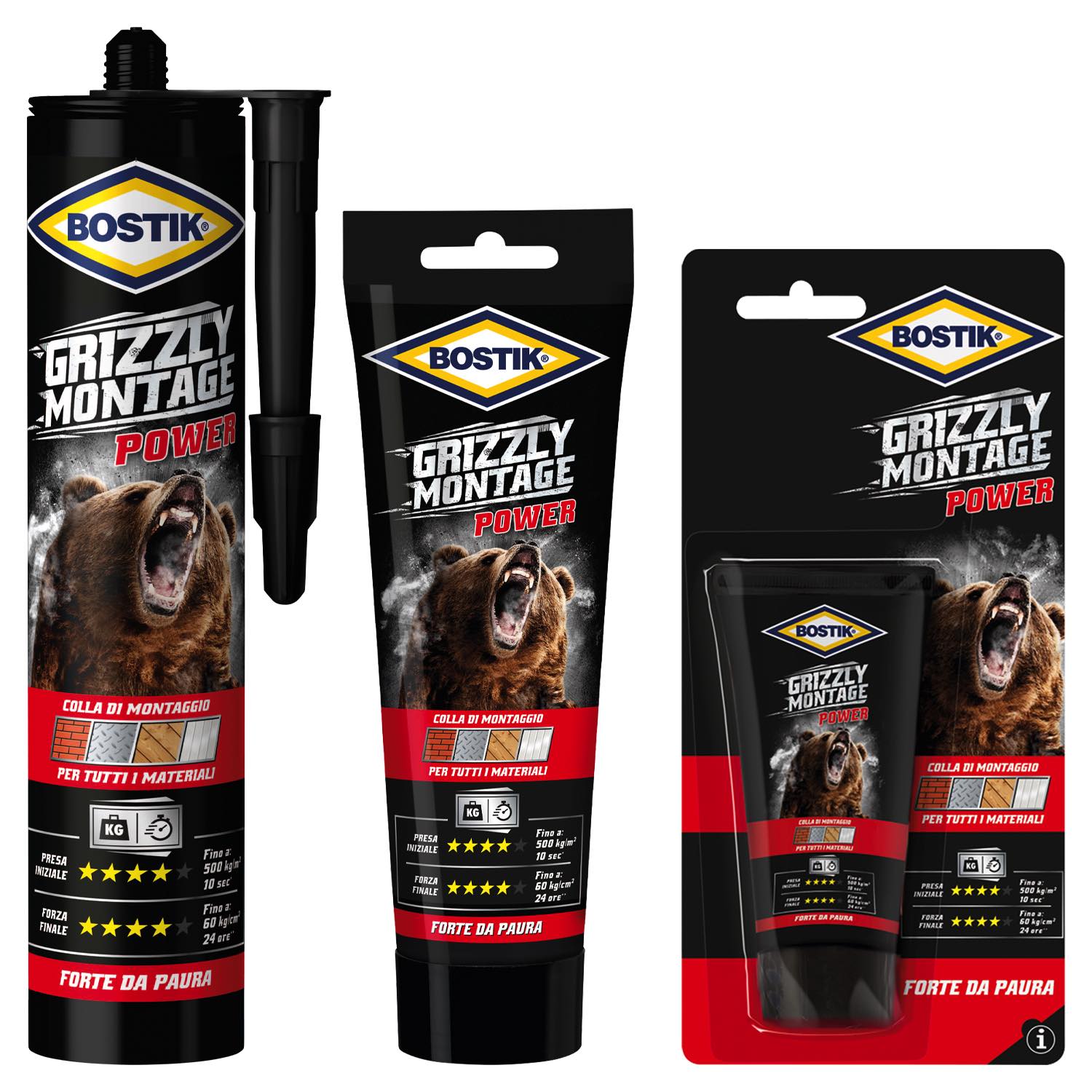 Colla di montaggio grizzly montage Bostik 250 gr - tubetto - HD casa