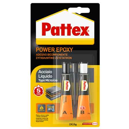 Colla power epoxy acciaio liquido 30 gr — Pattex - HD casa
