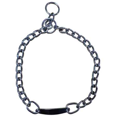 Collare per cani a strangolo in metallo con piastra Cardinale 16 mm x 35 cm - HD casa