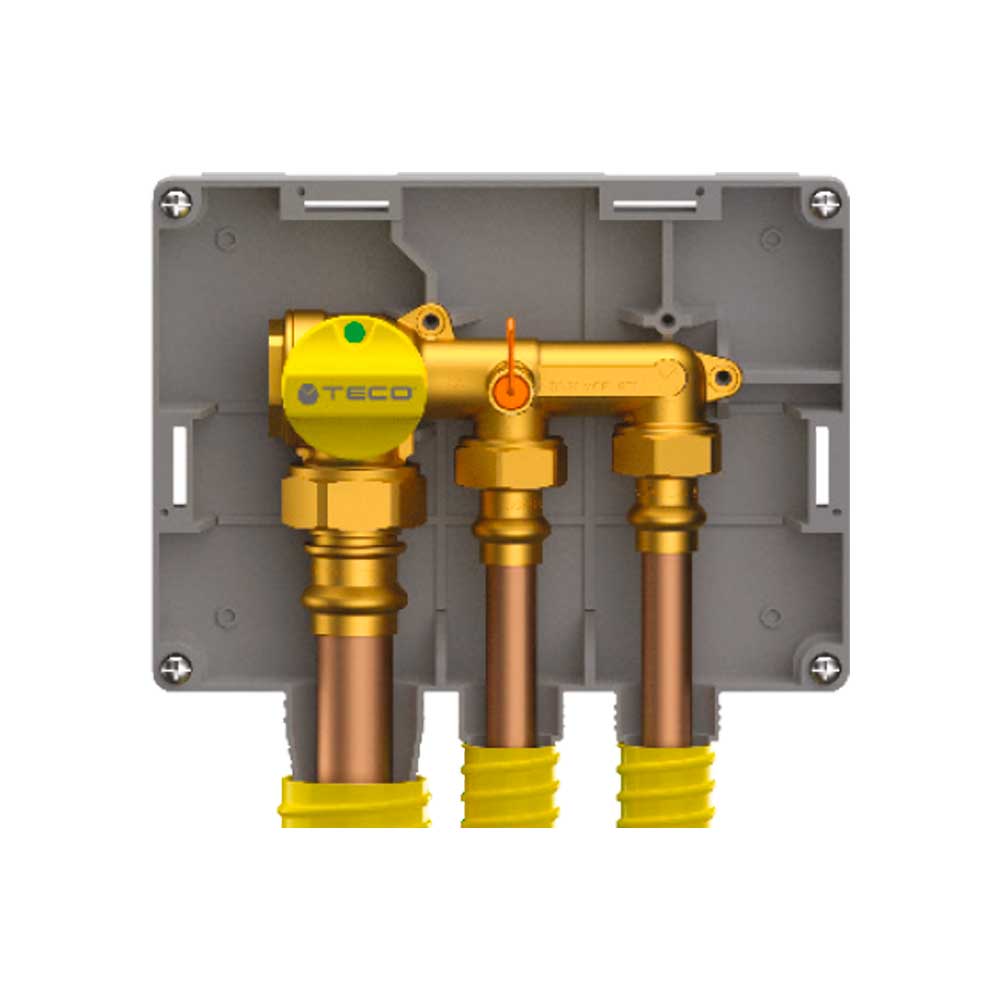 Collettore gas mono-intercettazione due vie K2.3 TECO 1" x 3/4" - DN20 - HD casa
