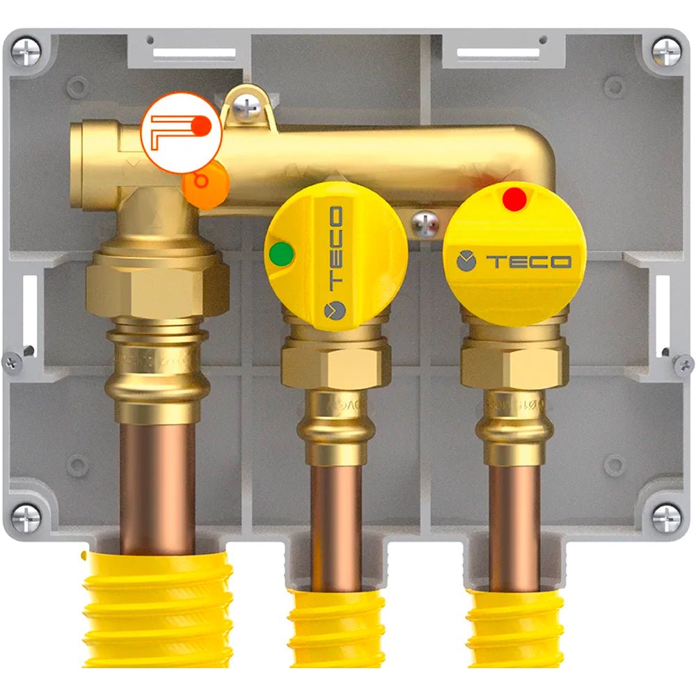Collettore gas multi-intercettazione due vie k 2.2 TECO 1" x 3/4" - DN20 - HD casa