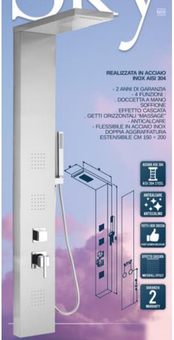 Colonna doccia SKY in acciaio inox 4 funzioni - HD casa