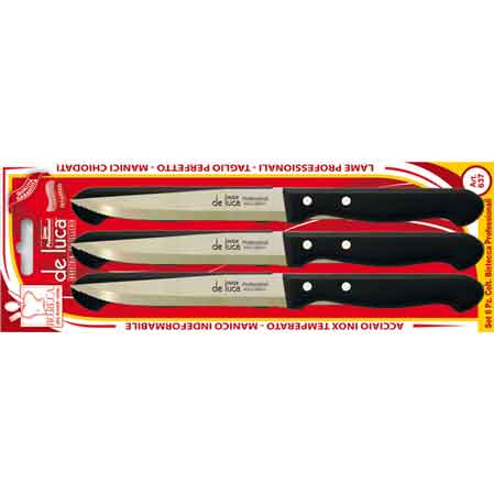 Coltelli da bistecca lama 11 cm - blister 6 pezzi — DE LUCA Coltellerie - HD casa