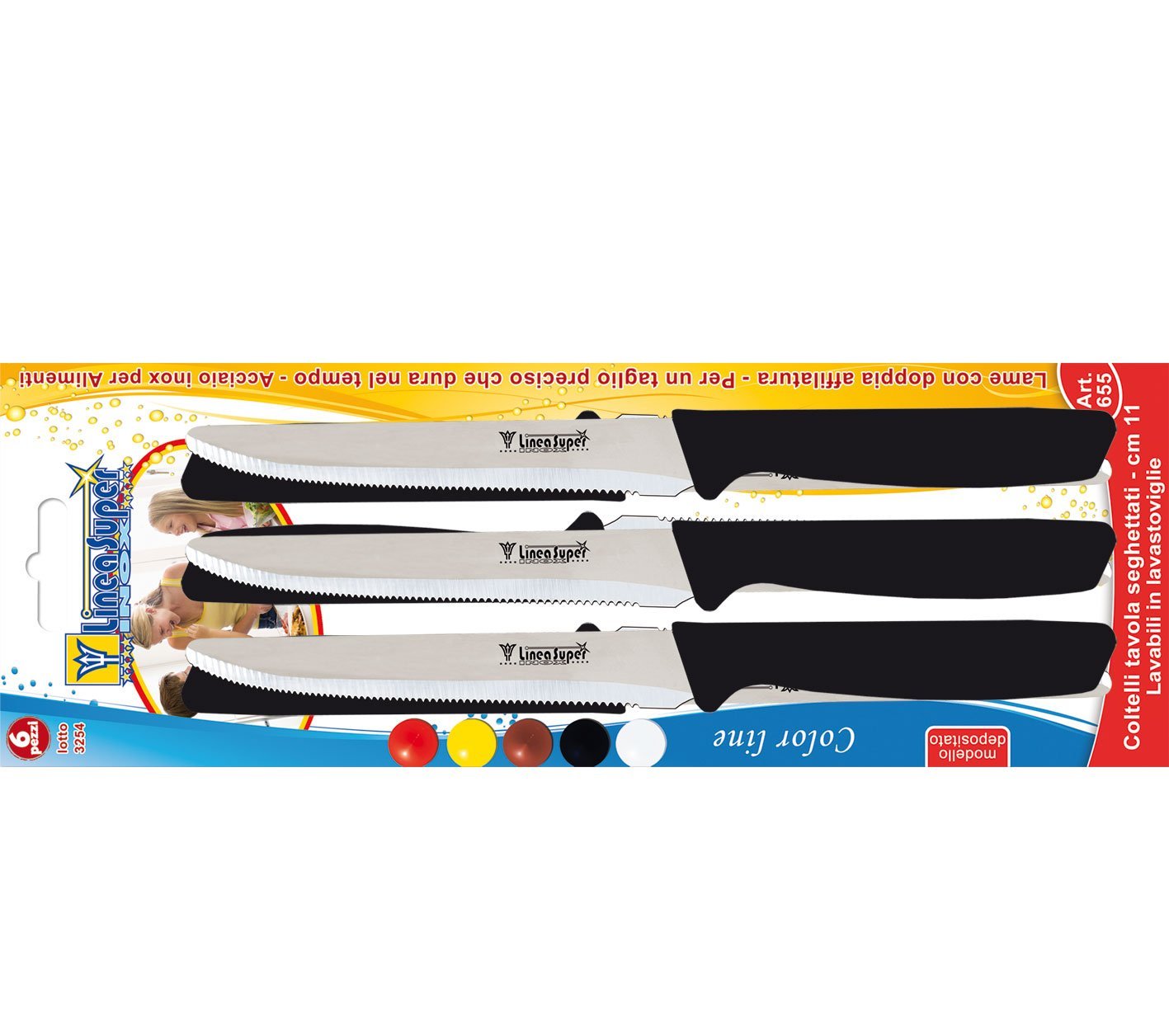 Coltelli da tavola lama 11 cm - blister 6 pezzi — DE LUCA Coltellerie - HD casa