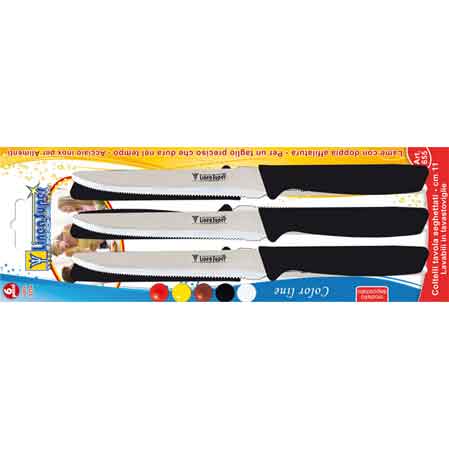 Coltelli da tavola lama 11 cm - blister 6 pezzi — DE LUCA Coltellerie - HD casa