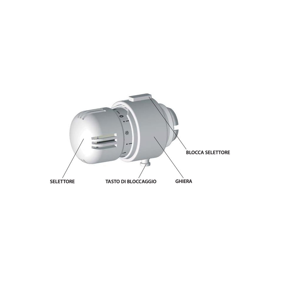 Comando termostatico con sensore liquido incorporato FAR 7 - 28°C - HD casa