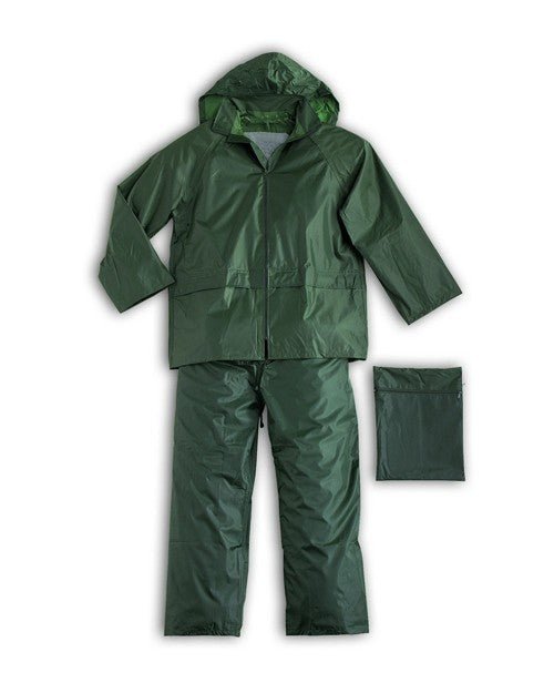 Completo giacca e pantalone impermeabile 390 gr tg. l - colore verde - HD casa