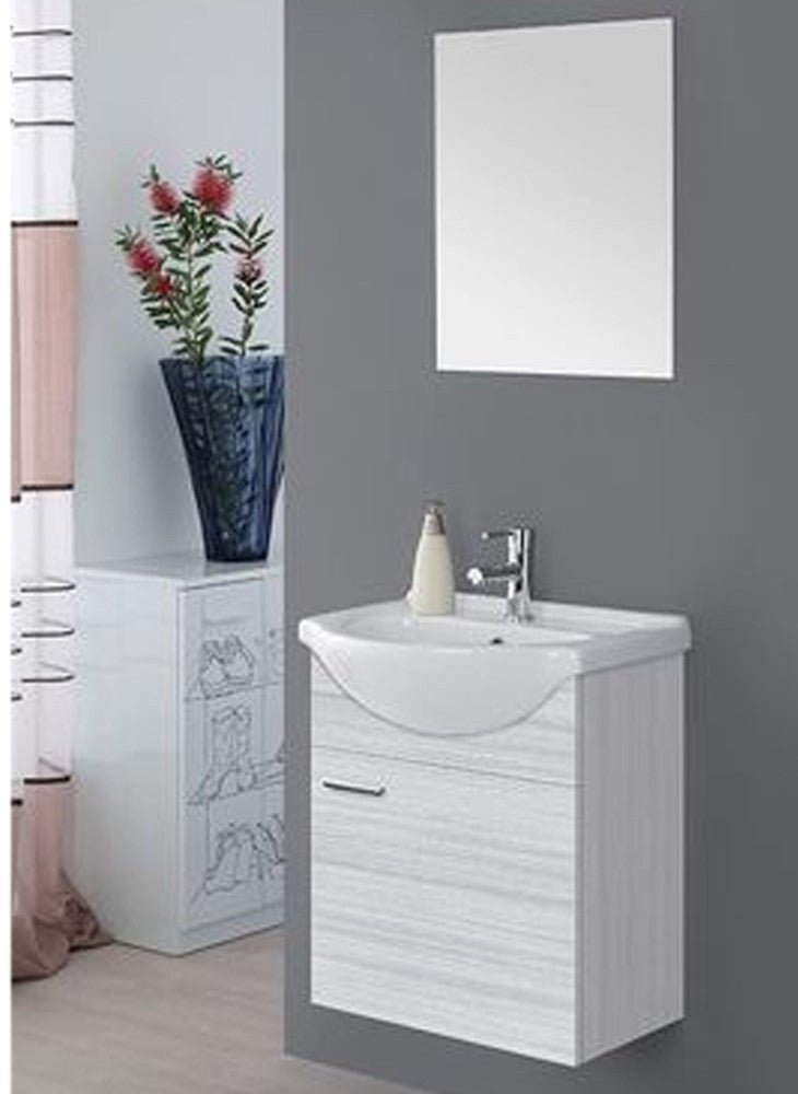 Composizione bagno sospesa Stella 55 cm colore grigio - HD casa
