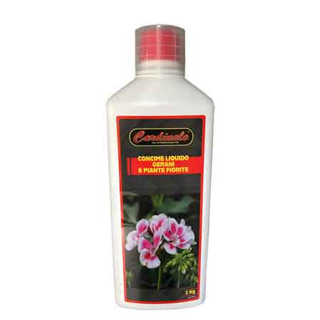 Concime liquido gerani e piante fiorite Cardinale 1 kg - HD casa