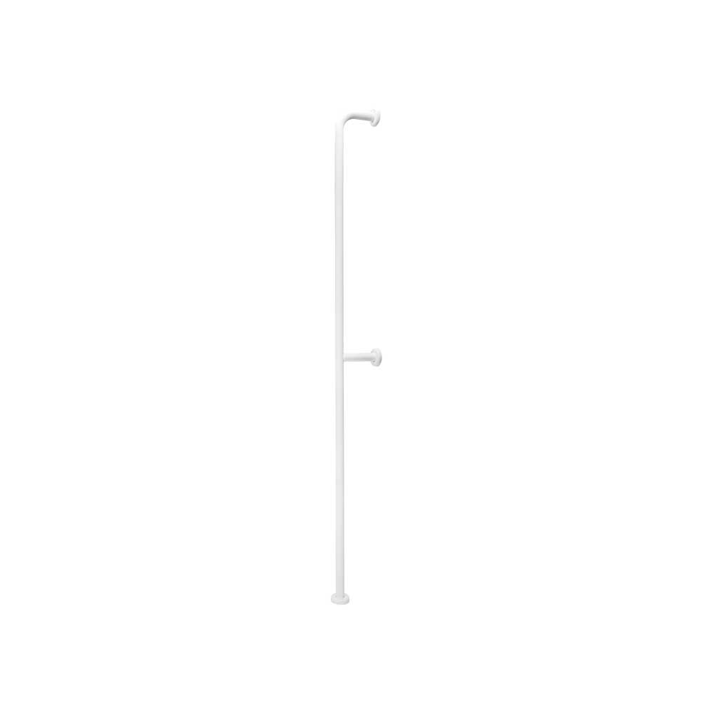 Corrimano verticale da parete a pavimento bianco H.180 cm - HD casa
