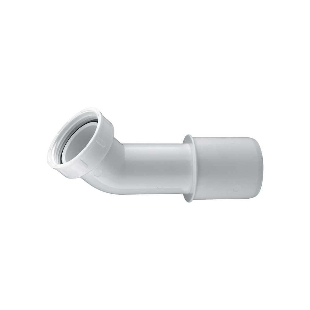 Curva per sifone vasca a 45° con terminale 1"1/2 x Ø40-50 — CGS - HD casa