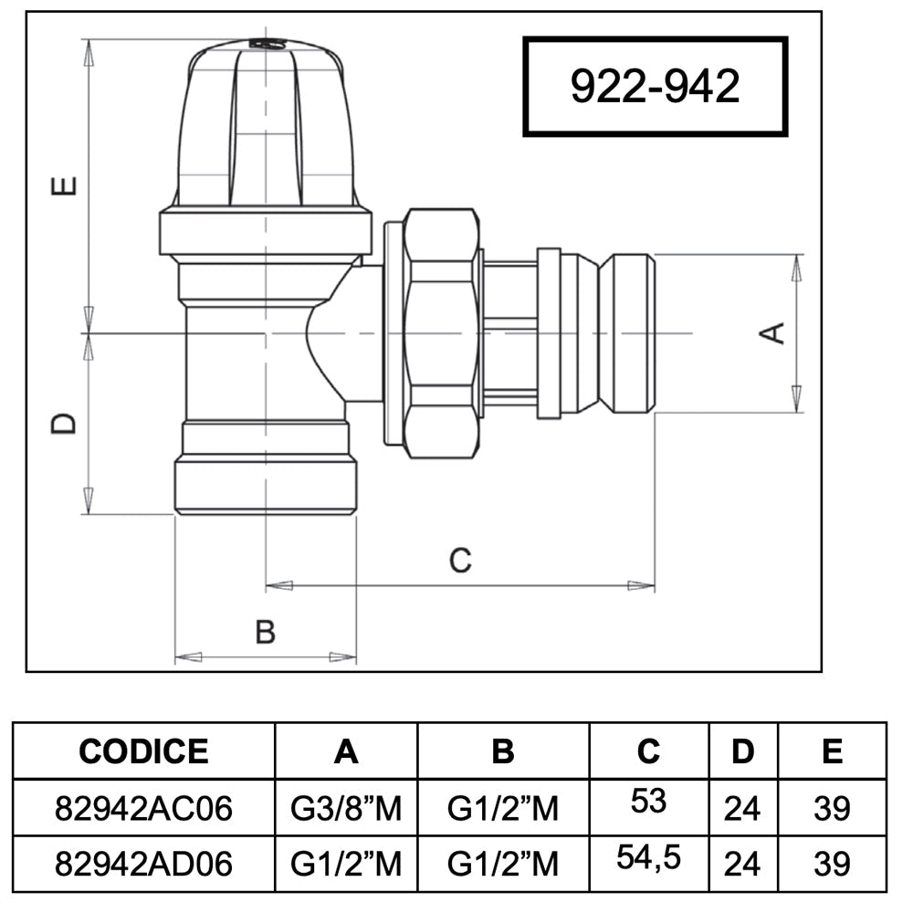 Detentore a squadra micrometrico attacco rame, multistrato, PE-X Tulipano ICMA 3/8" x 1/2" - HD casa