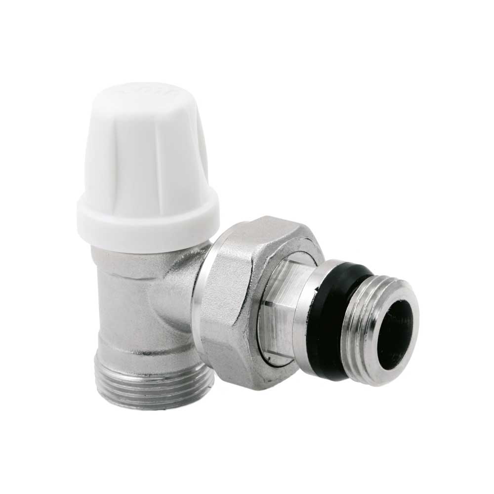 Detentore a squadra micrometrico attacco rame, multistrato, PE-X Tulipano ICMA 3/8" x 1/2" - HD casa