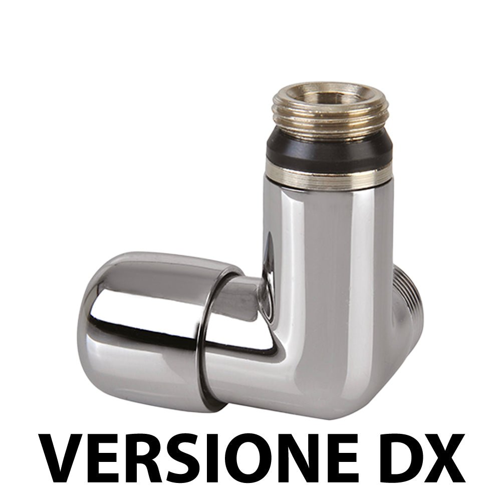 Detentore ad angolo DX Dafne cromo 1/2" - 24x1,5 — ICMA - HD casa