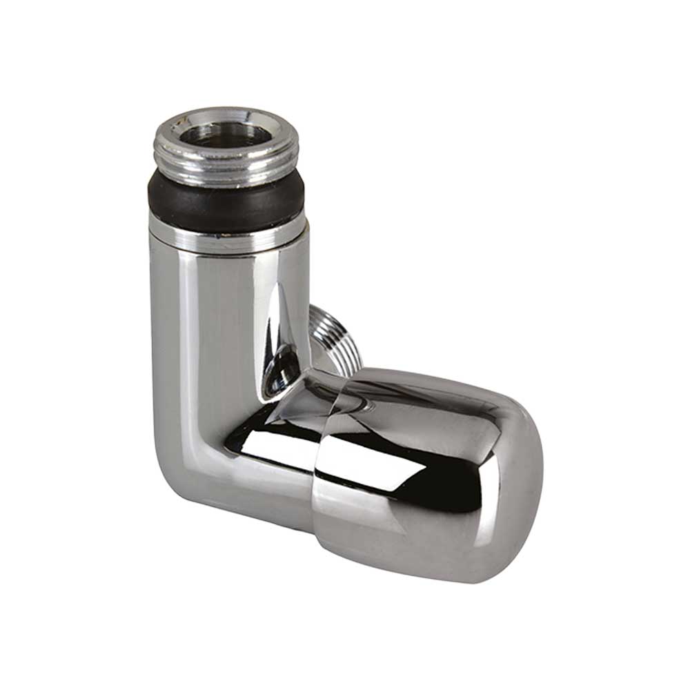 Detentore ad angolo SX attacco rame, multistrato e PE-X Dafne cromo 1/2" - 24x1,5 — ICMA - HD casa