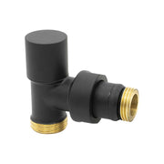 Detentore micrometrico a squadra attacco rame, mult. e PE-X Aida nero opaco 1/2" - 24x1,5 — ICMA - HD casa