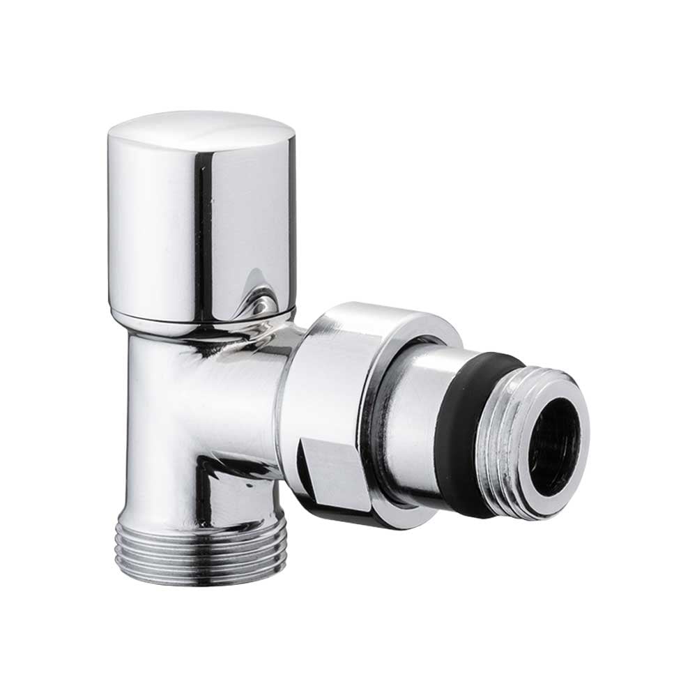 Detentore micrometrico a squadra attacco rame, multistrato e PE-X Aida cromo 1/2" - 24x1,5 — ICMA - HD casa