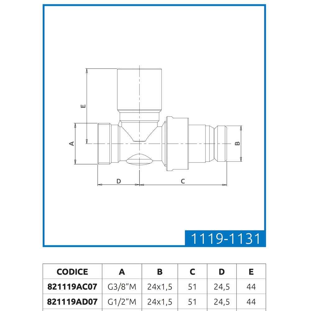 Detentore micrometrico diritto attacco rame, multistrato e PE-X Aida cromo 3/8" - 24x1,5 — ICMA - HD casa