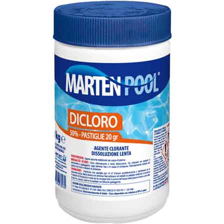 Dicloro in pastiglie 20 gr - confezione 1 kg — Marten - HD casa
