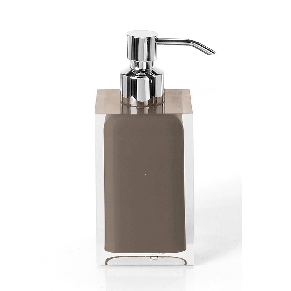 Dosasapone d' appoggio GEDY linea Rainbow in resina colore Tortora - HD casa