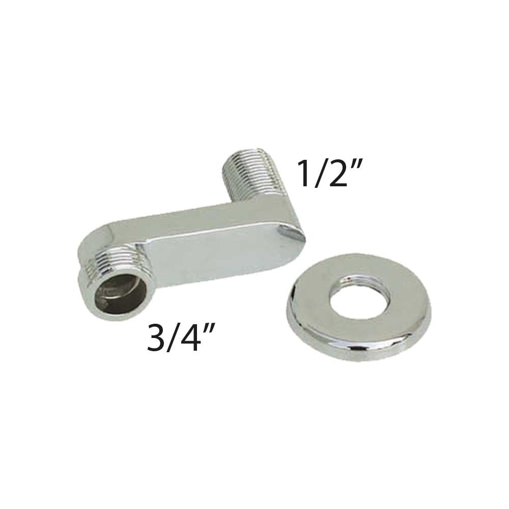 Eccentrico regolabile con rosone cromato 1/2" x 3/4" - cm 6 - HD casa