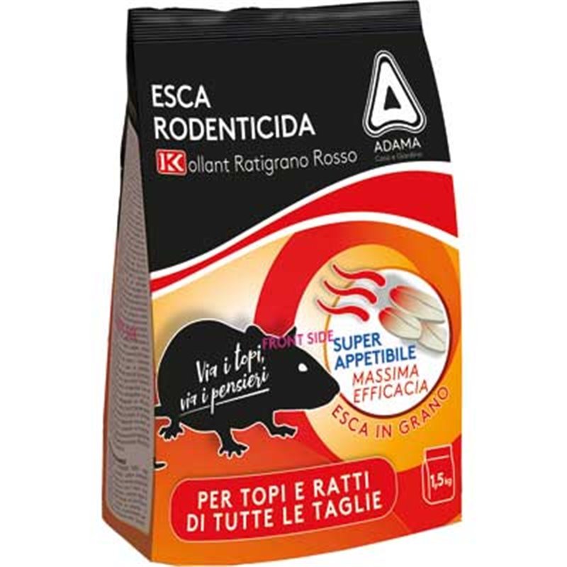 Esca topicida ratibrom 5.0 grano 1,5 kg — Kollant - HD casa