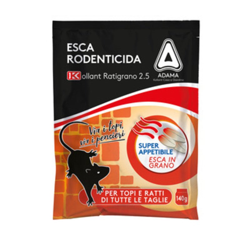 Esca topicida ratigrano 2,5' 140 gr — Kollant - HD casa