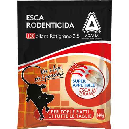 Esca topicida ratigrano 2,5' 140 gr — Kollant - HD casa
