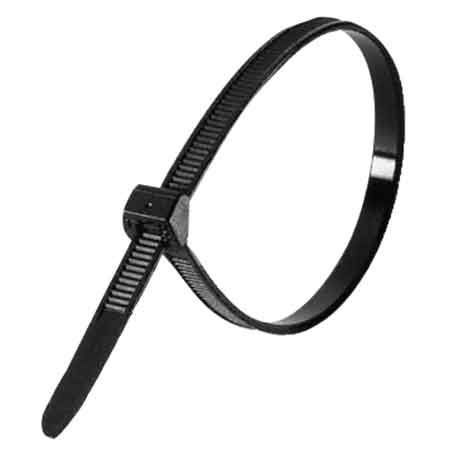Fascetta di cablaggio 2,5x100 mm - nera — Cardinale - HD casa