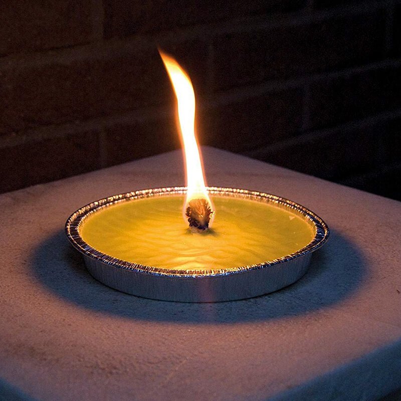 Fiaccola alla citronella in stagnola Ø 14x2h cm - HD casa