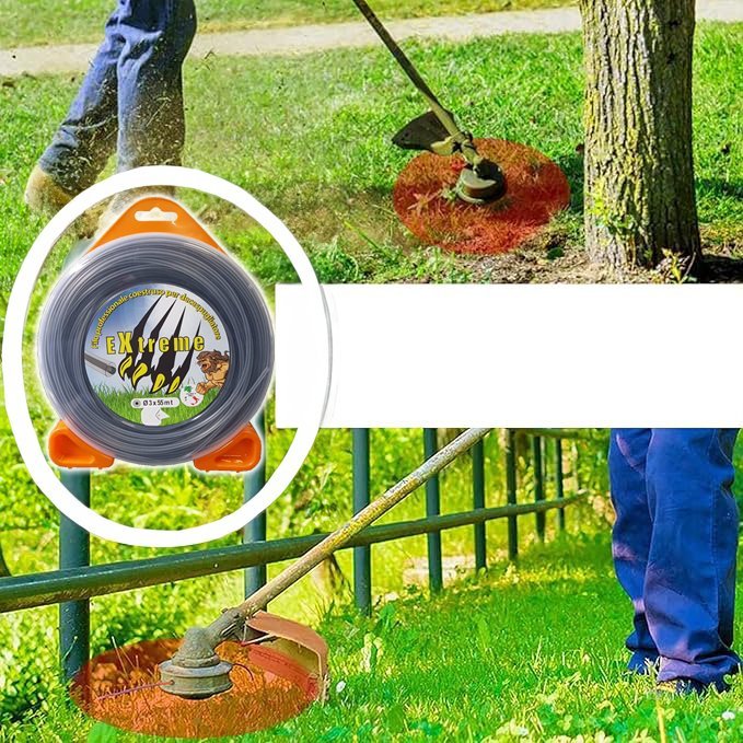 Filo per decespugliatore professionale co-estruso quadro Extreme 3,0 mm x 15 mt — MADE IN Italy - HD casa