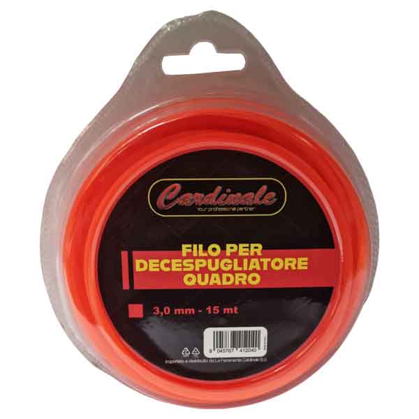Filo per decespugliatore quadro Cardinale 4,0 mm x 15 mt - HD casa