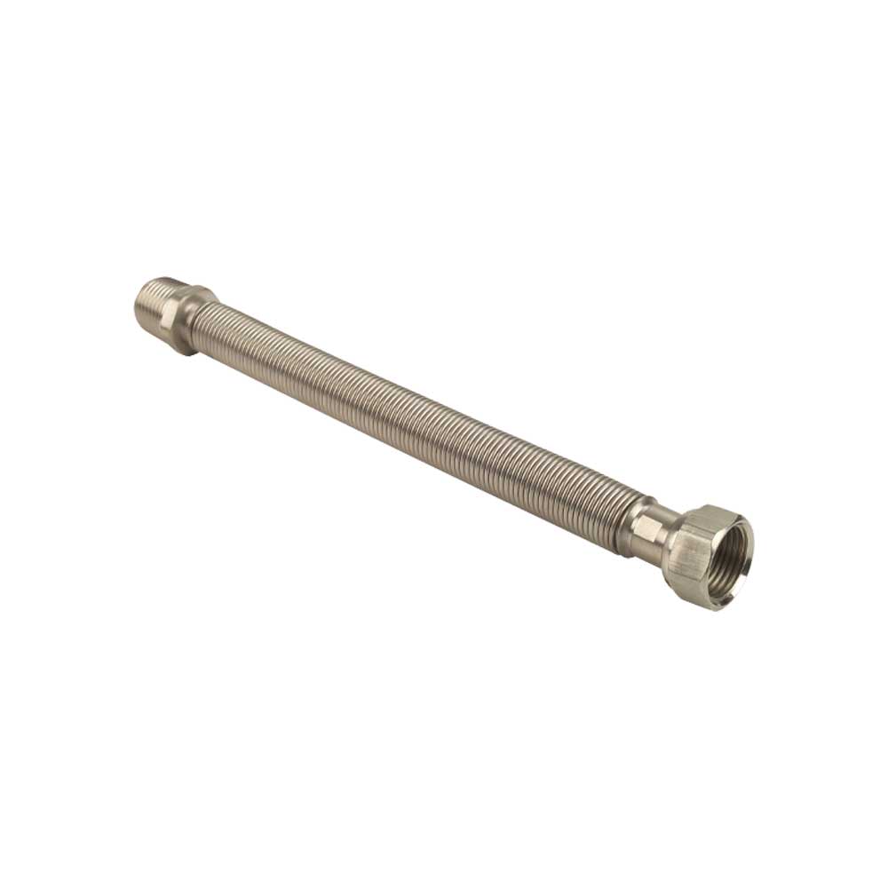 Flessibile INOX per acqua ridotto M/F m 1/2" x f 3/4" 130÷220 mm - HD casa