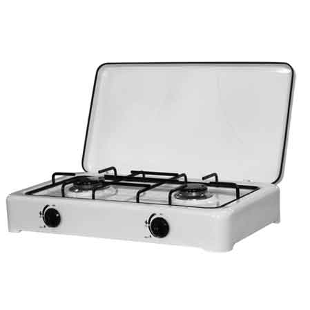 Fornello a gas 2 fuochi 58x31x13 cm - HD casa