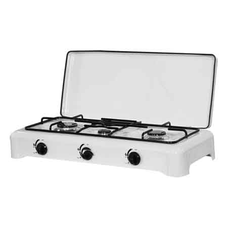 Fornello a gas 3 fuochi 69x31x13 cm - HD casa