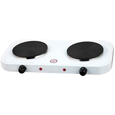 Fornello elettrico 2 piastre 2 x Ø 15,5 cm - 1000/2000 watt - HD casa