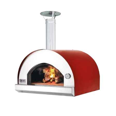 Forno a legna Enea 78x87x145h cm - colore nero/bordeaux — MADE IN Italy - HD casa