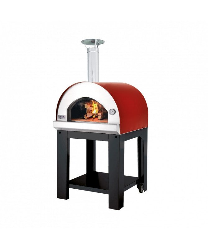 Forno a legna Enea 78x87x145h cm - colore nero/bordeaux — MADE IN Italy - HD casa